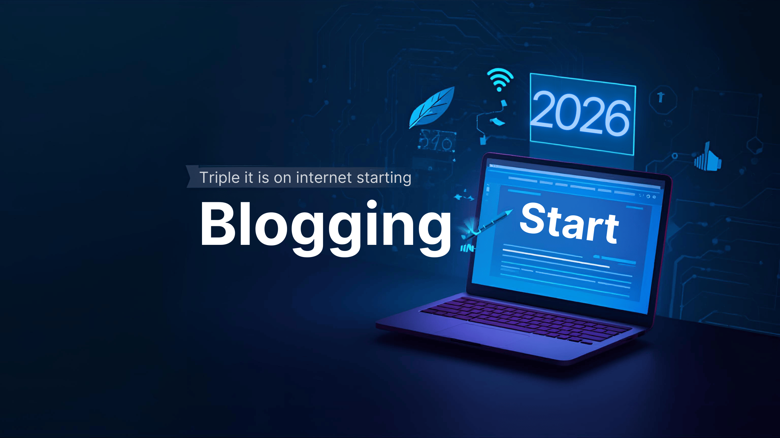 Sleek Blogging Journey Banner