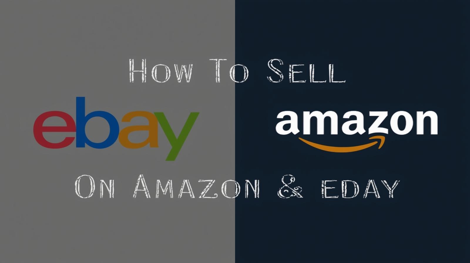 create a ebay and amazon logo image with alt text how to sell on amazon and ebay 1