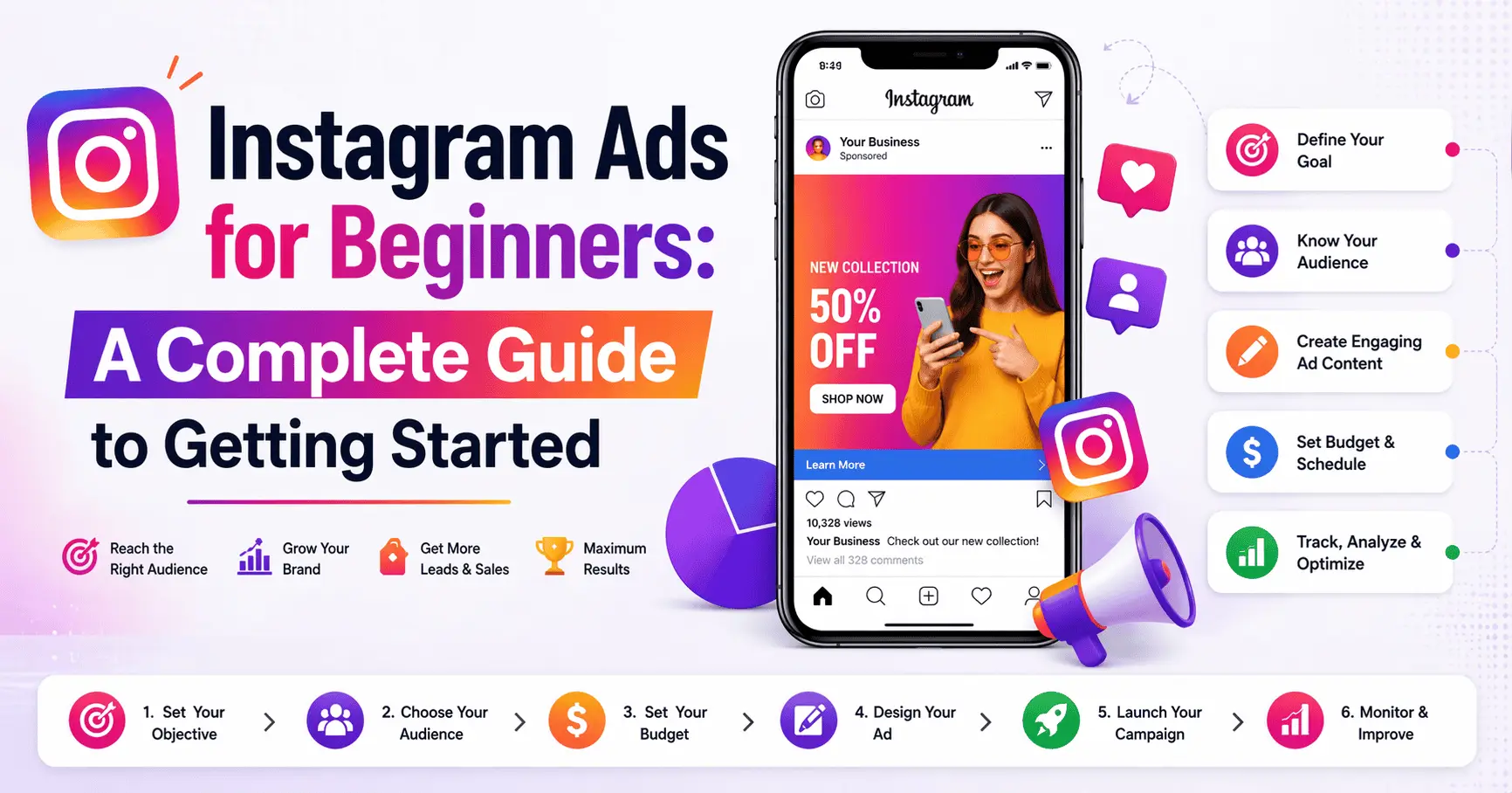 Instagram Ads guide for beginners with tips on creating effective campaigns.